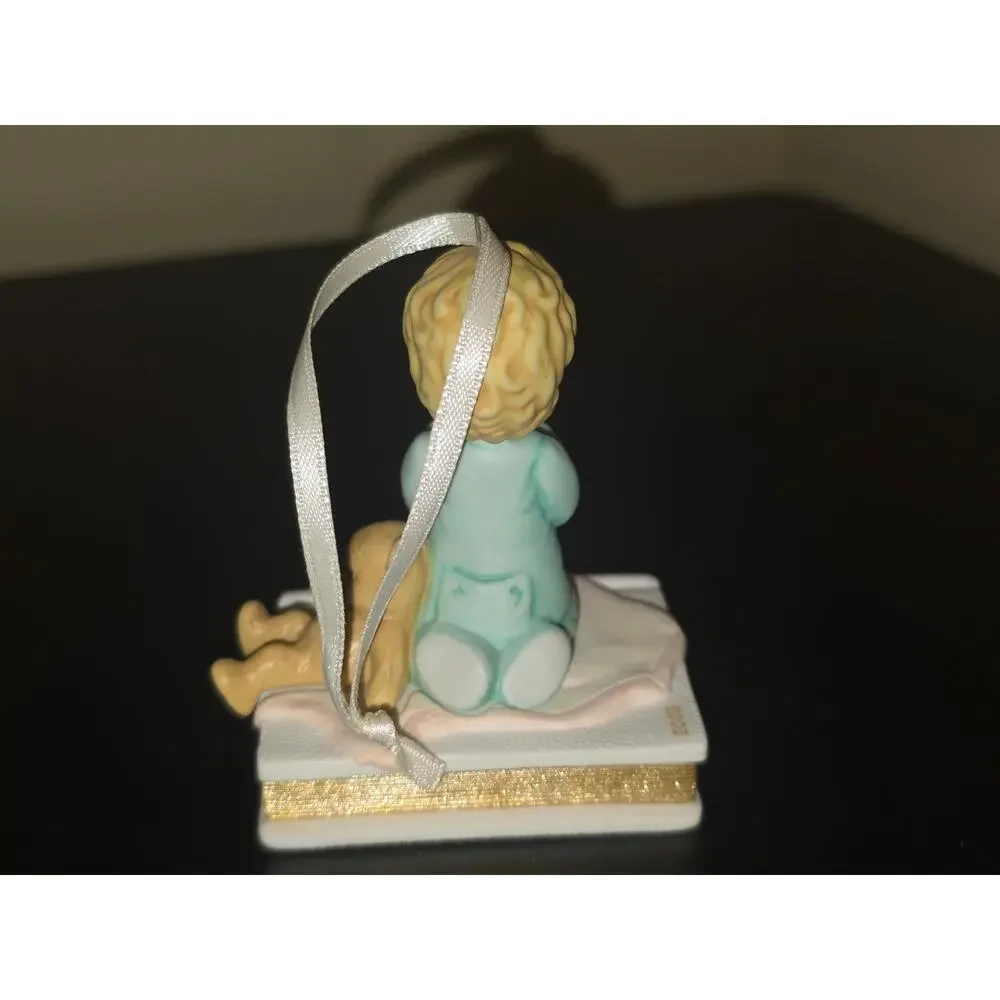 Hallmark Keepsake GODCHILD Praying Child &‎ Teddy 2002 CHRISTMAS Ornament NEW